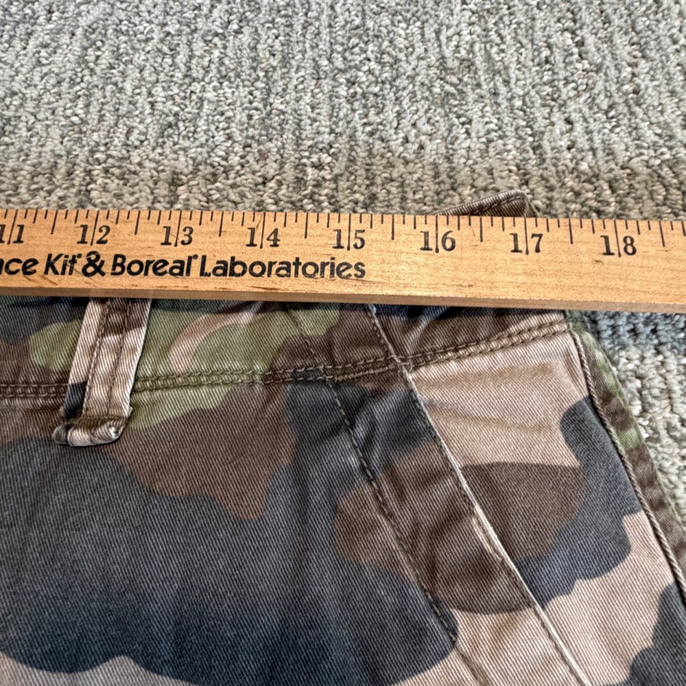 VTG Old Navy Cargo Shorts Mens 34 Green Camo Cotton Woodland Military Casual - Picture 5 of 6